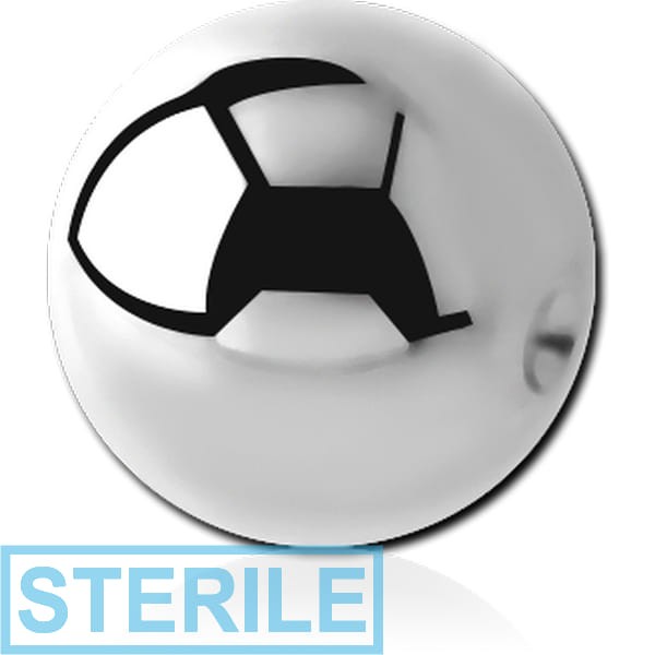 STERILE 14K WHITE GOLD BALL FOR BALL CLOSURE RING