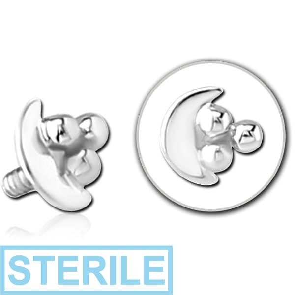 STERILE 14K WHITE GOLD FOR 1.2MM INTERNALLY THREADED PINS