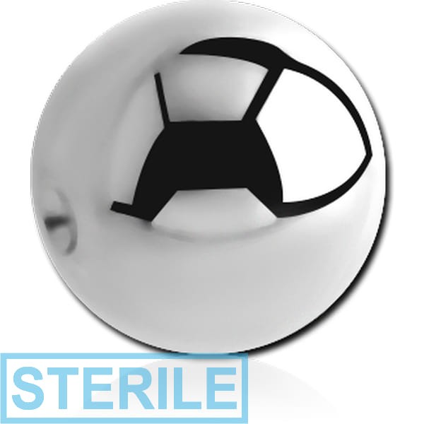 STERILE 18K WHITE GOLD BALL FOR BALL CLOSURE RING