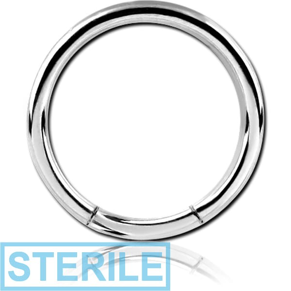 STERILE 18K WHITE GOLD SMOOTH SEGMENT RING
