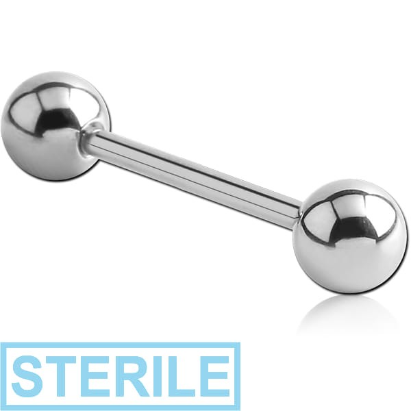 STERILE 18K WHITE GOLD MICRO BARBELL