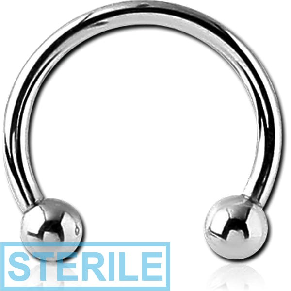 STERILE 18K WHITE GOLD MICRO CIRCULAR BARBELL