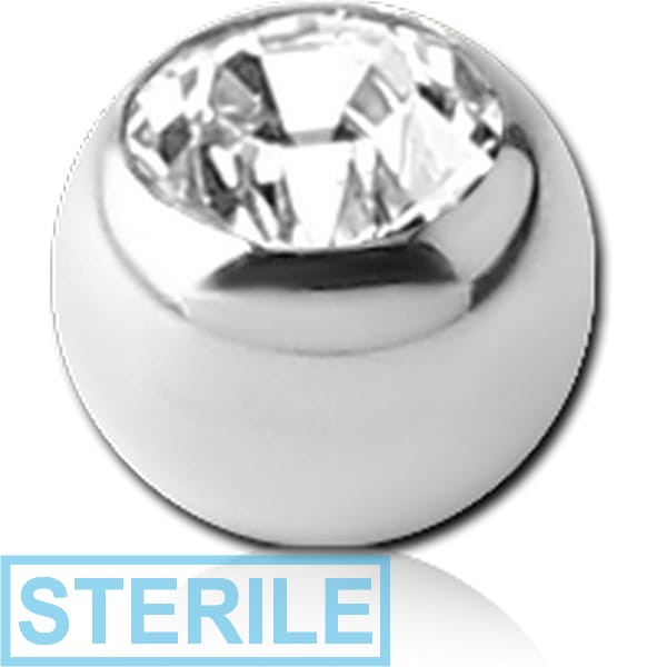 STERILE 18K WITH GOLD BEZEL SET DIAMOND MICRO BALL