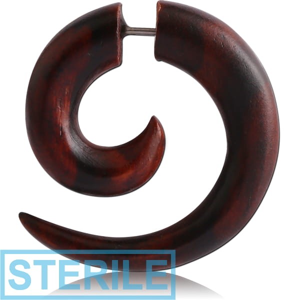 STERILE ORGANIC WOODEN FAKE SPIRAL BLACK ROSE WOOD-SONO