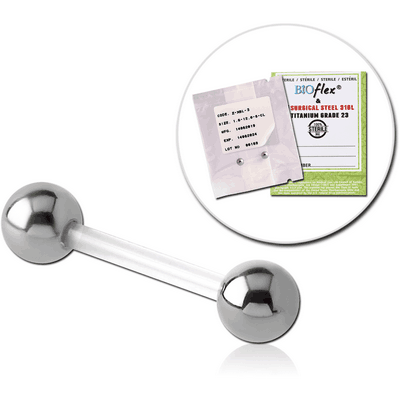 STERILE BIOFLEX BARBELL WITH TITANIUM BALLS