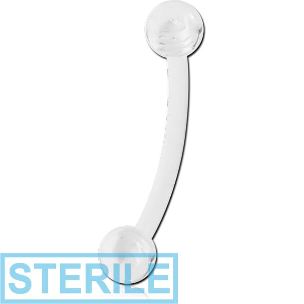 STERILE BIOFLEX CURVED BARBELL WITH UV ACRYLIC BALLS