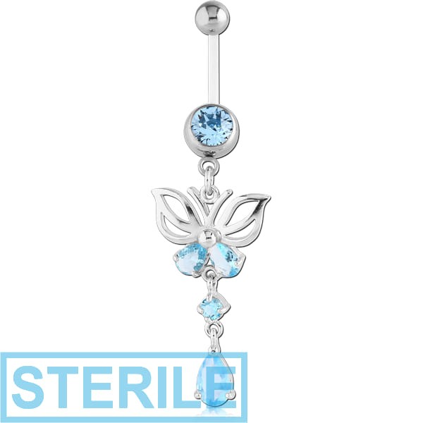 STERILE BIOFLEX JEWELLED NAVEL BANANA WITH CHARM