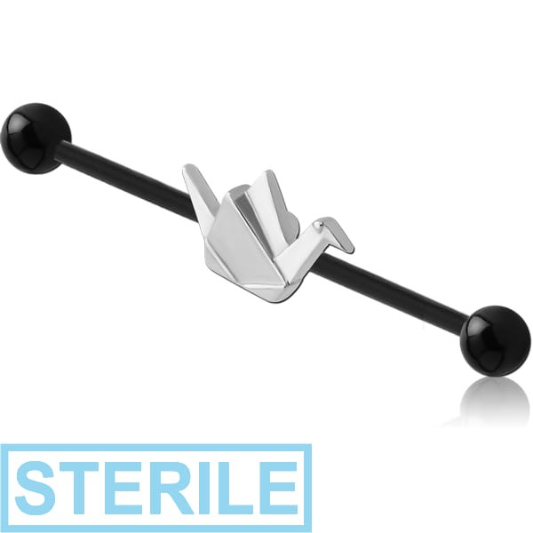 STERILE BIOFLEX INDUSTRIAL BARBELL ADJUSTABLE SLIDING CHARM WITH UV ACRYLIC BALLS