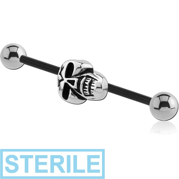STERILE BIOFLEX INDUSTRIAL BARBELL ADJUSTABLE SLIDING CHARM WITH TITANIUM BALLS