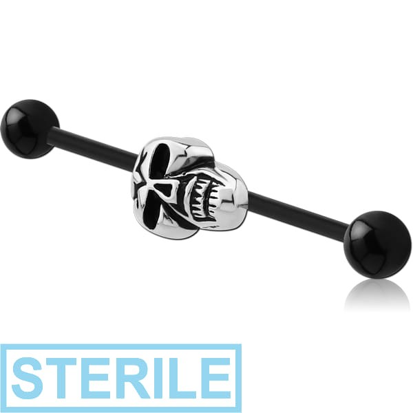 STERILE BIOFLEX INDUSTRIAL BARBELL ADJUSTABLE SLIDING CHARM WITH UV ACRYLIC BALLS