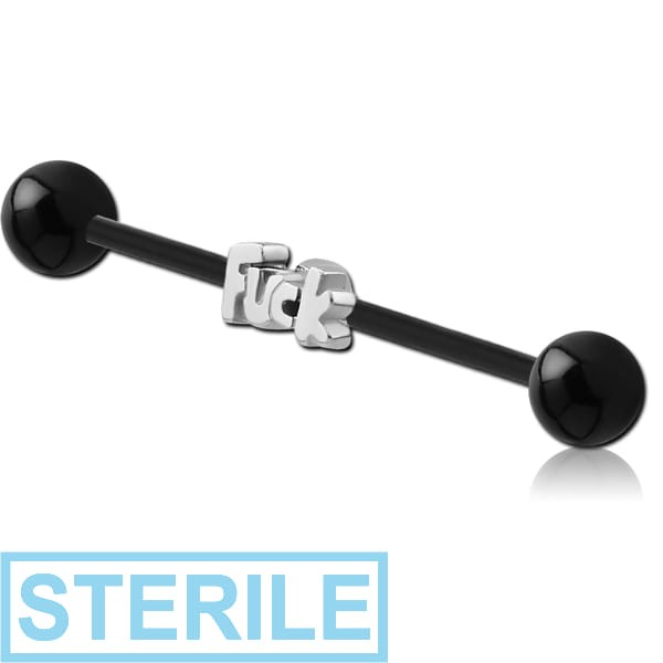 STERILE BIOFLEX INDUSTRIAL BARBELL ADJUSTABLE SLIDING CHARM WITH UV ACRYLIC BALLS