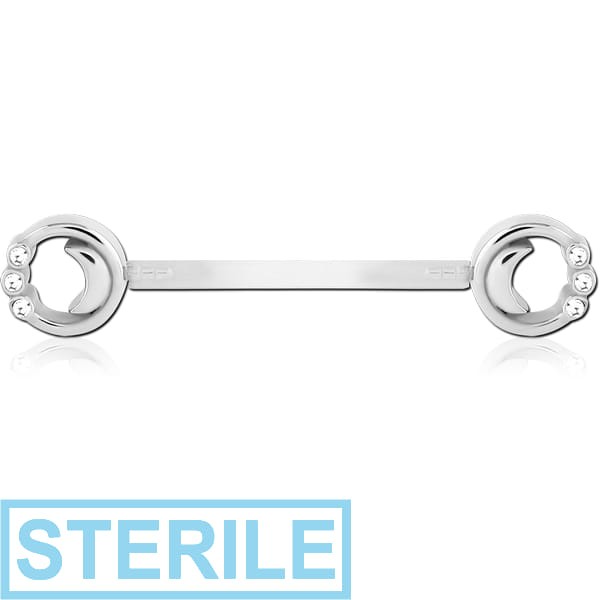 STERILE BIOFLEX PUSH FIT JEWELLED NIPPLE BARBELL