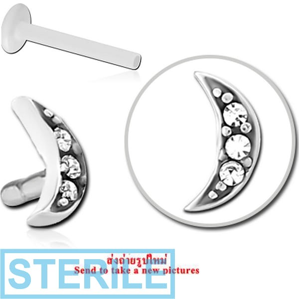 STERILE BIOFLEX INTERNAL LABRET WITH SURGICAL STEEL JEWELLED ATTACHMENT