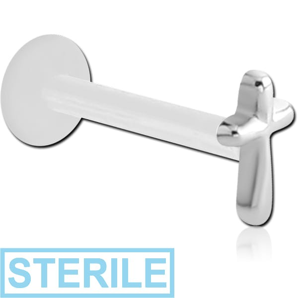 STERILE BIOFLEX INTERNAL LABRET WITH SURGICAL STEEL ATTACHMENT