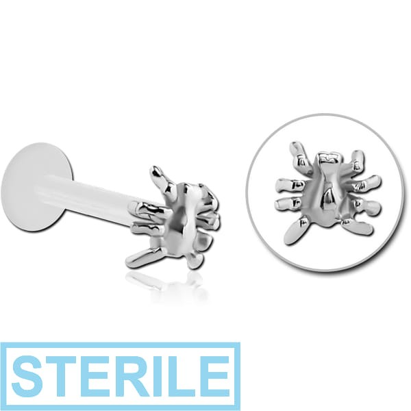 STERILE BIOFLEX INTERNAL LABRET WITH SURGICAL STEEL ATTACHMENT - SPIDER
