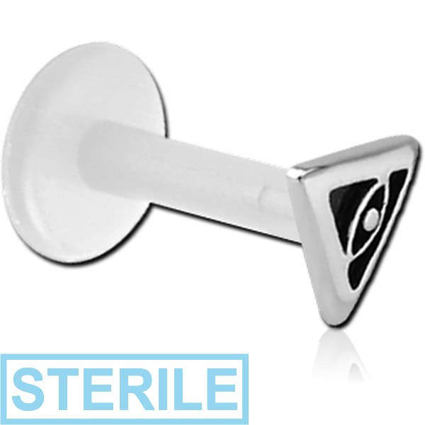 STERILE BIOFLEX INTERNAL LABRET WITH SURGICAL STEEL ATTACHMENT - EYE OF PROVIDENCE