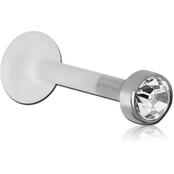 STERILE BIOFLEX INTERNAL LABRET WITH JEWELLED TITANIUM DISK