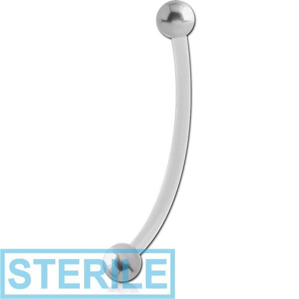 STERILE BIOFLEX MICRO CURVED BARBELL WITH TITANIUM BALLS