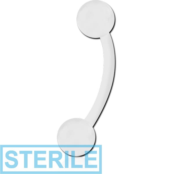 STERILE BIOFLEX CURVED MICRO BARBELL WITH UV ACRYLIC BALLS