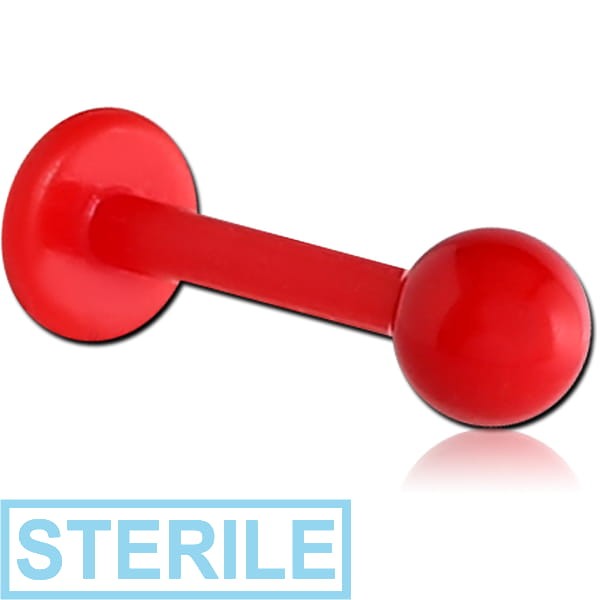 STERILE BIOFLEX MICRO LABRET WITH SURGICAL STEEL EANAMEL BALL