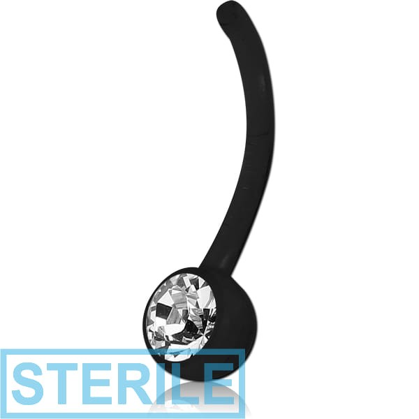 STERILE BIOFLEX JEWELLED NAVEL BANANA PIN