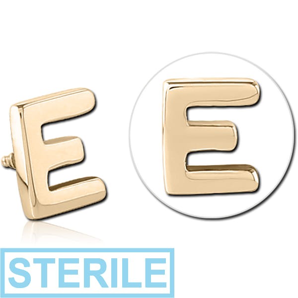 STERILE ZIROCN GOLD PVD COATED SURGICAL STEEL MICRO ATTACHMENT FOR 1.2MM INTERNALLY THREADED PINS - E