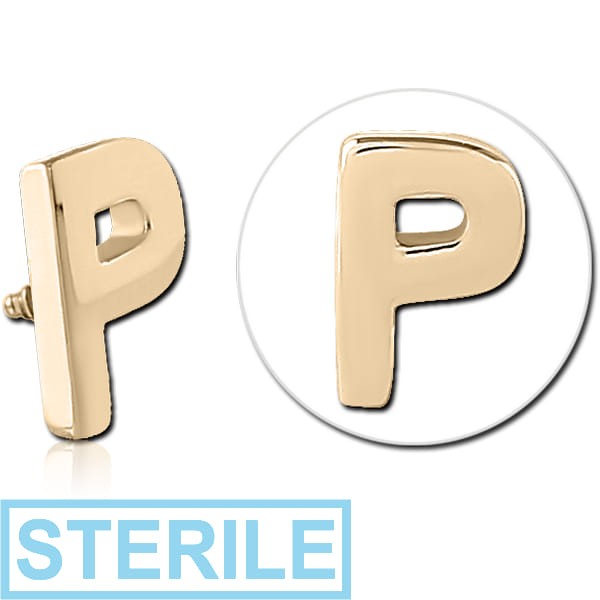 STERILE ZIROCN GOLD PVD COATED SURGICAL STEEL MICRO ATTACHMENT FOR 1.2MM INTERNALLY THREADED PINS - P