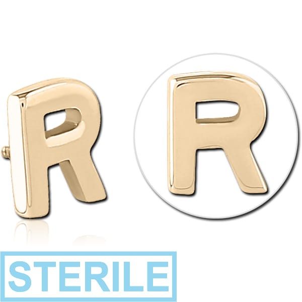 STERILE ZIROCN GOLD PVD COATED SURGICAL STEEL MICRO ATTACHMENT FOR 1.2MM INTERNALLY THREADED PINS - R