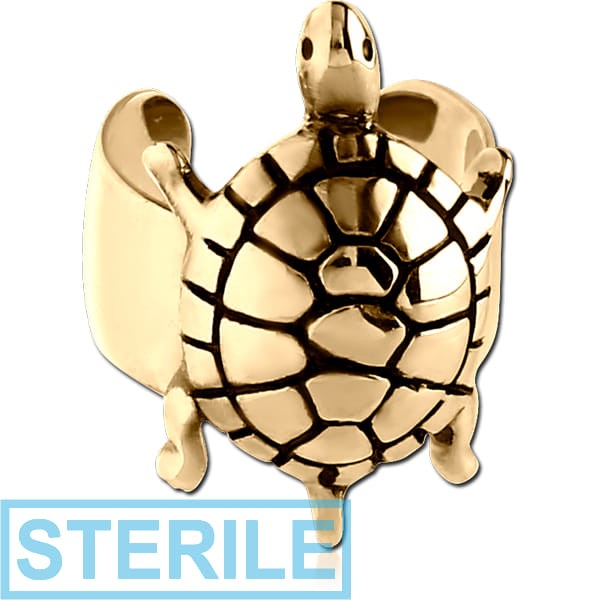 STERILE ZIRCON GOLD PVD COATED SURGICAL STEEL EAR CUFF