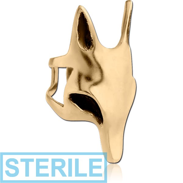 STERILE ZIRCON GOLD PVD COATED SURGICAL STEEL EAR CUFF