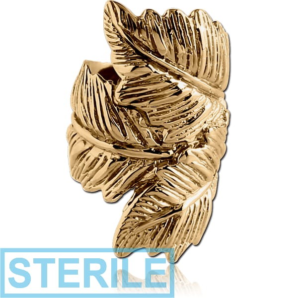 STERILE ZIRCON GOLD PVD COATED SURGICAL STEEL EAR CUFF