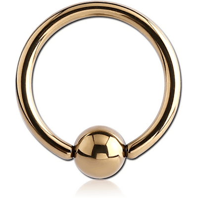 ZIRCON GOLD SURGICAL STEEL BALL CLOSURE RING
