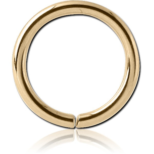 ZIRCON GOLD SURGICAL STEEL CONTINUOUS RING