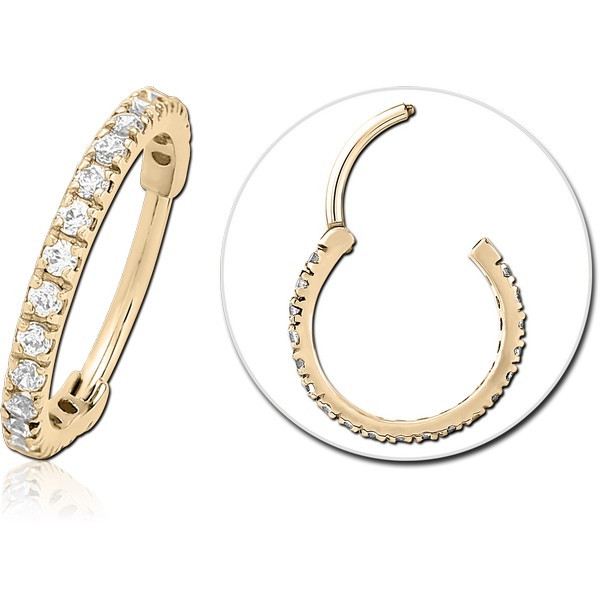 ZIRCON GOLD PVD COATED SURGICAL STEEL JEWELLED MULTI PURPOSE CLICKER