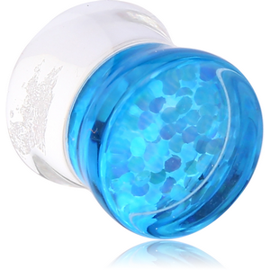 UV ACRYLIC DOUBLE FLARED PLUG WITH INLAID DESIGN