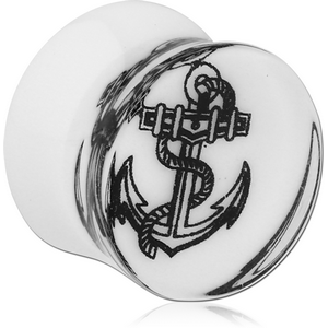 UV ACRYLIC DOUBLE FLARED PLUG WITH INLAID DESIGN