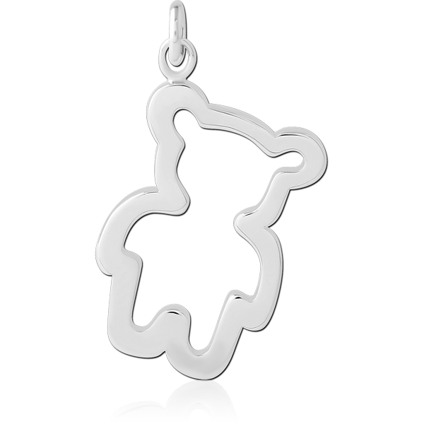 RHODIUM PLATED BRASS CHARM