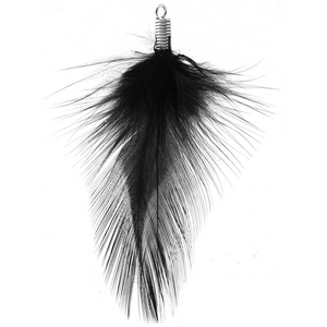 RHODIUM PLATED BRASS FEATHER CHARM