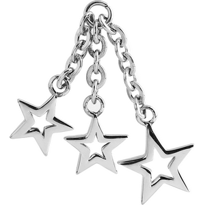 SURGICAL STEEL THREE STARS CHARM