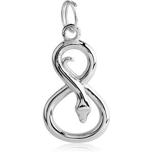 RHODIUM PLATED BRASS INFINITY CHARM