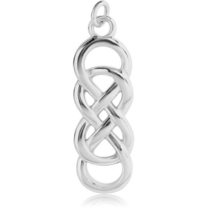 RHODIUM PLATED BRASS INFINITY CHARM