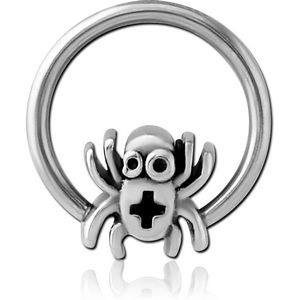 SURGICAL STEEL BALL CLOSURE RING WITH ATTACHMENT - SPIDER