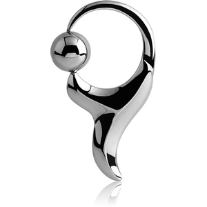 SURGICAL STEEL DESIGN SIDE BALL CLOSURE RING