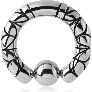 SURGICAL STEEL DESIGN BALL CLOSURE RING