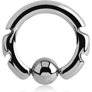 SURGICAL STEEL DESIGN BALL CLOSURE RING
