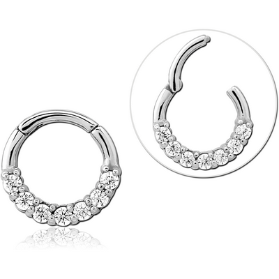SURGICAL STEEL JEWELLED HINGED SEPTUM RING