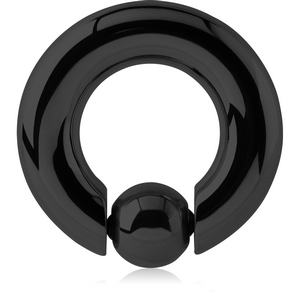 BLACK PVD COATED SURGICAL STEEL SPRING CLOSURE RING
