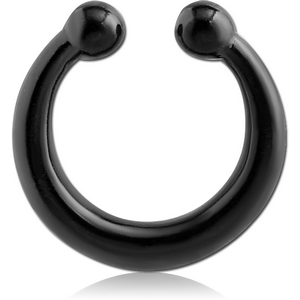 BLACK PVD COATED BRASS FAKE SEPTUM RING