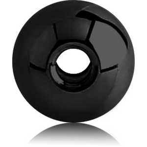 BLACK PVD COATED SURGICAL STEEL DOUBLE THREADED BALL