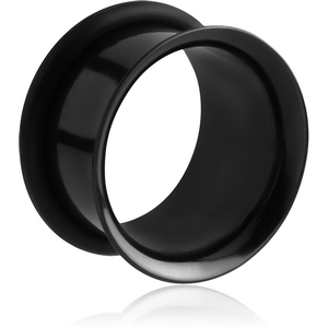 BLACK PVD COATED STAINLESS STEEL SINGLE FLARED TUNNEL